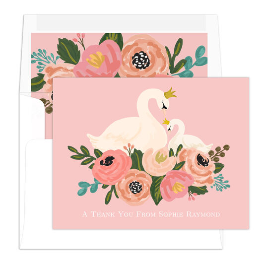 Swans Folded Note Cards